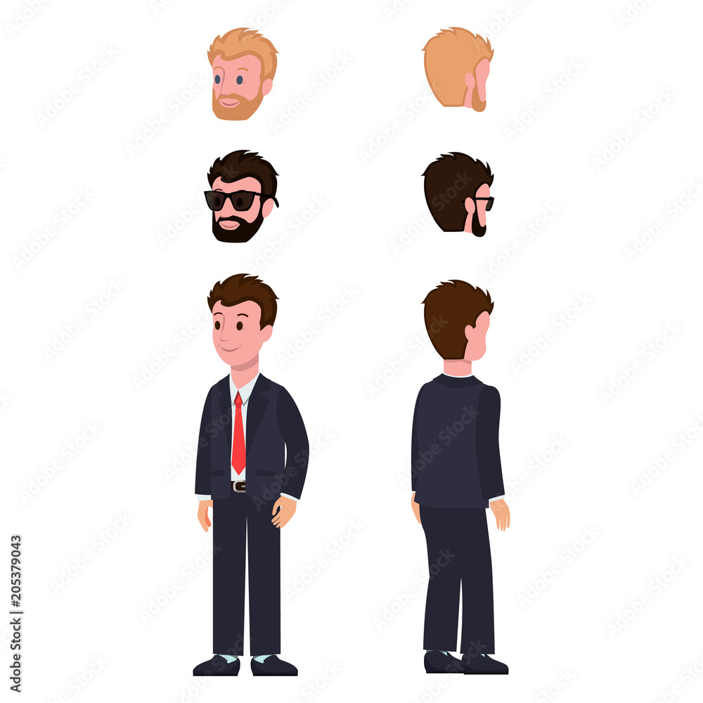 Character Construction Set Vector Illustration Character Construction Set Vector Illustration