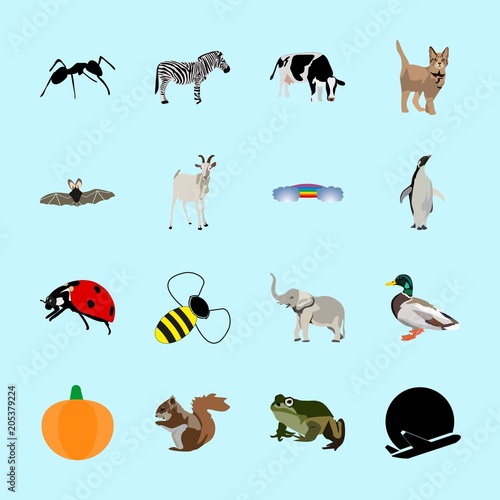 animals icons set