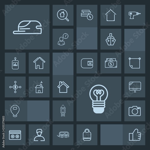 Modern, simple, dark vector icon set with web, pc, computer, internet, vessel, equipment, object, fashion, tower, search, ben, laptop, boat, london, electric, bulb, find, location, clock, stereo icons