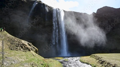 Majestic waterfall in Iceland