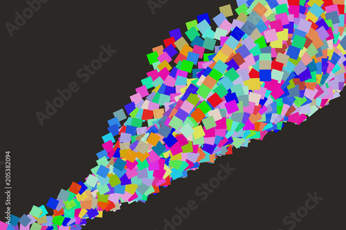 Color abstract square  rectangle pattern generative art background. Design  effect  drawing   shape.