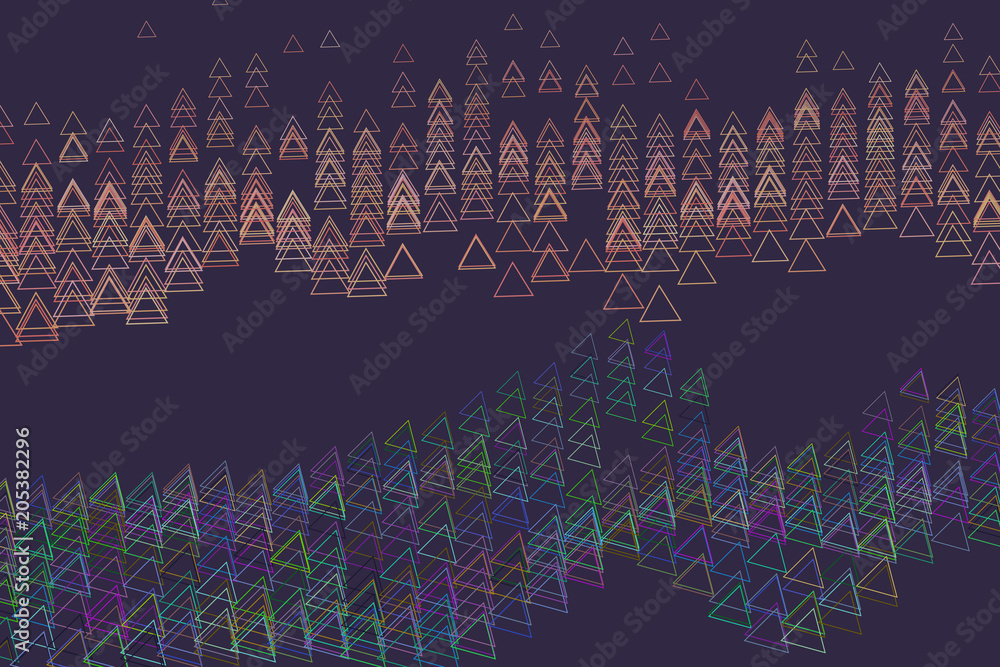 Obraz premium Abstract geometric triangle pattern, colorful & artistic for graphic design, catalog, textile or texture printing & background.