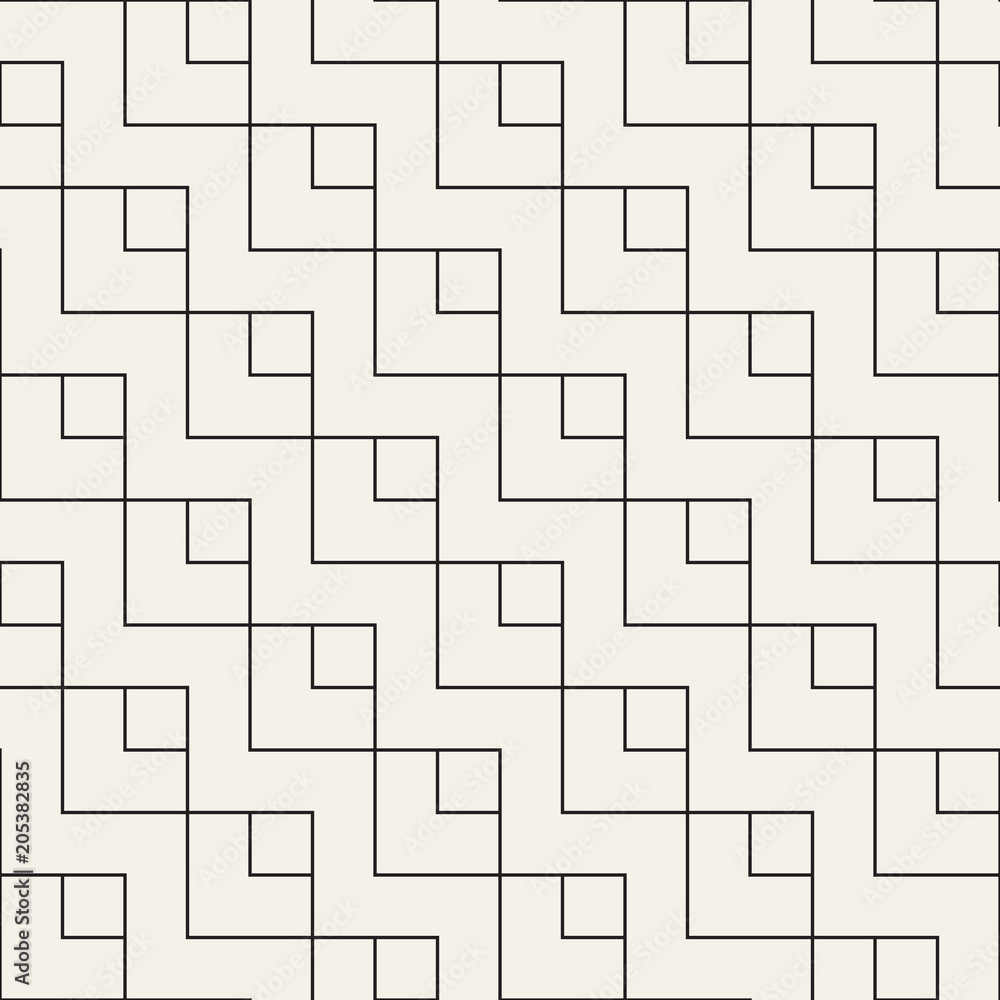 Vector seamless geometric pattern. Simple abstract lines lattice. Repeating elements stylish background Vector seamless geometric pattern. Simple abstract lines lattice. Repeating elements stylish background