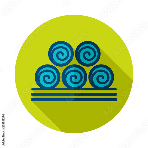 Round hay bales icon