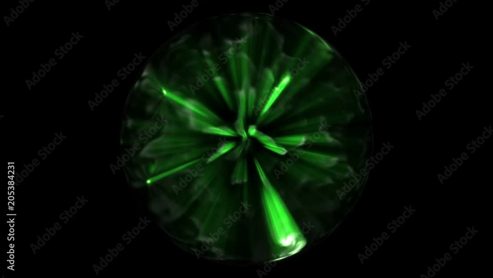 Green fancy object in a dark background Green fancy object in a dark background