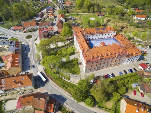 Aerial view of Ryn town, Po...