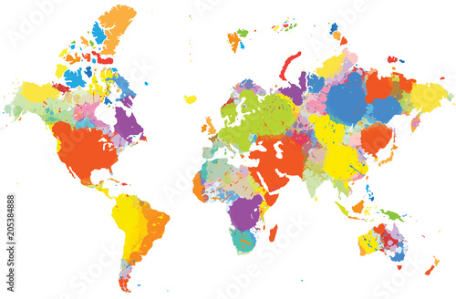 Colorful World Map