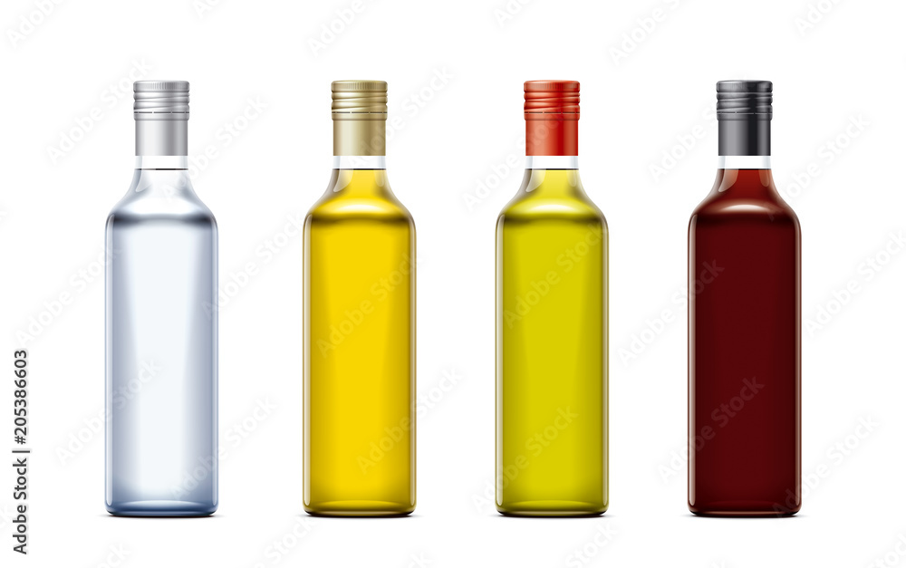 Bottles mockups for oil and other foods Bottles mockups for oil and other foods