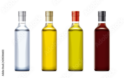Bottles mockups for oil and other foods