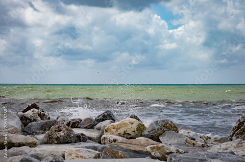 Wallpaper Mural shades of the stormy sea Torontodigital.ca