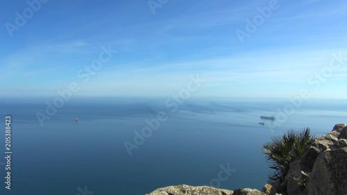 View of Blue Sea Merging into Blue Sky