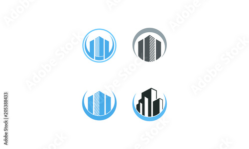 skyscraper logo set