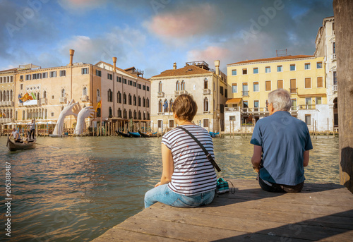 couple en voyage à Venise