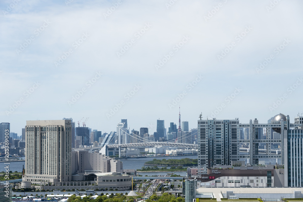 Obraz premium テレコムセンターから見えるお台場方向の風景