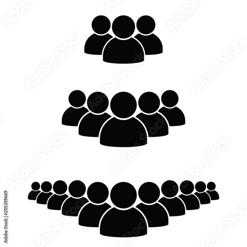 people icon black illustration