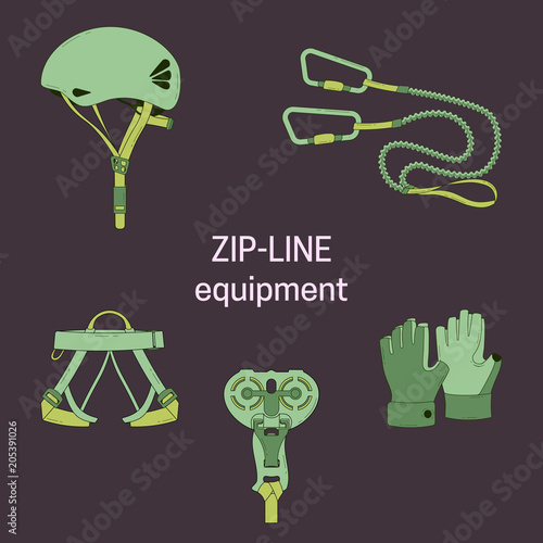 Zip line equipment