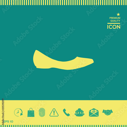 Ballerina flats - women shoe, the silhouette