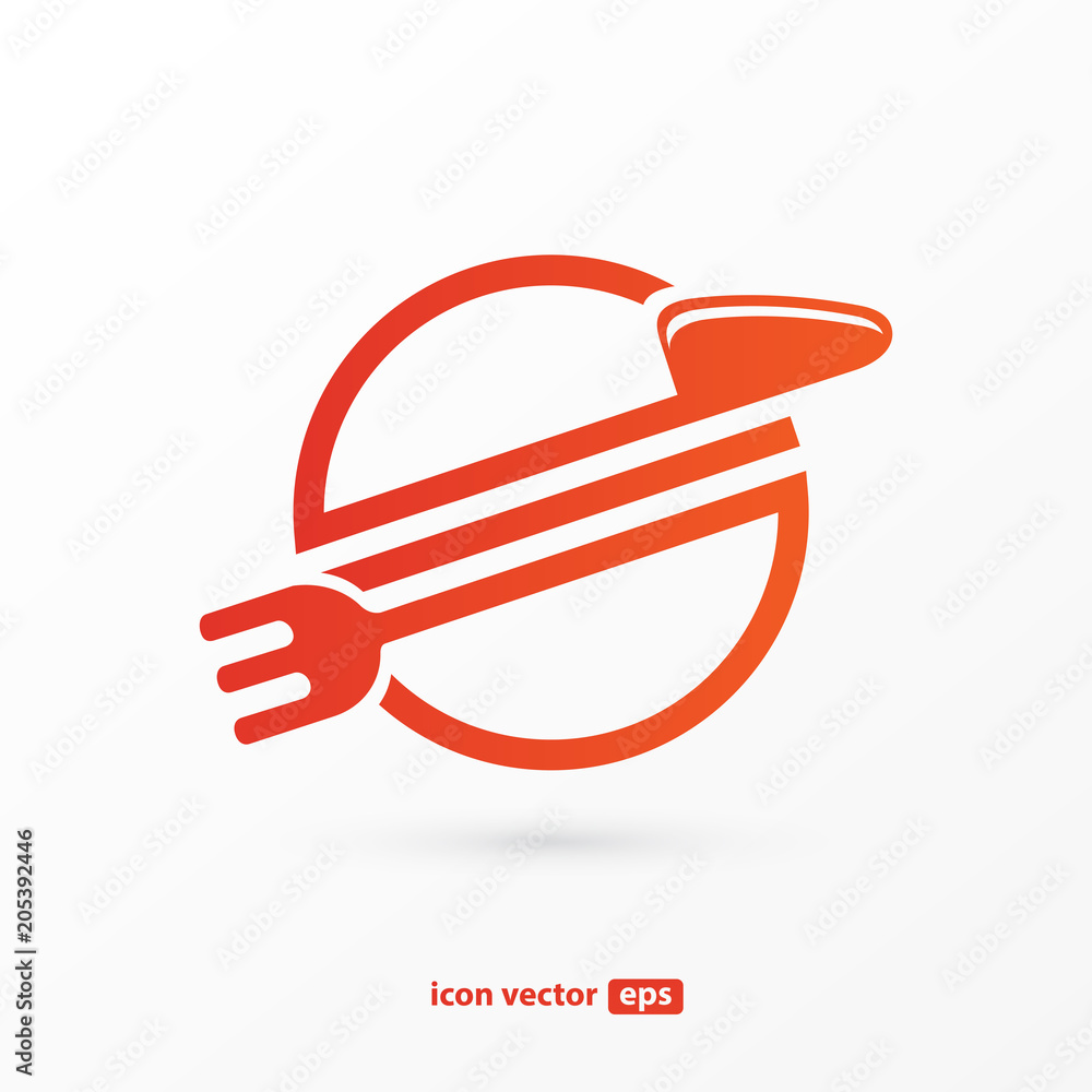 Business food and drink concept. Vector cutlery illustration Business food and drink concept. Vector cutlery illustration