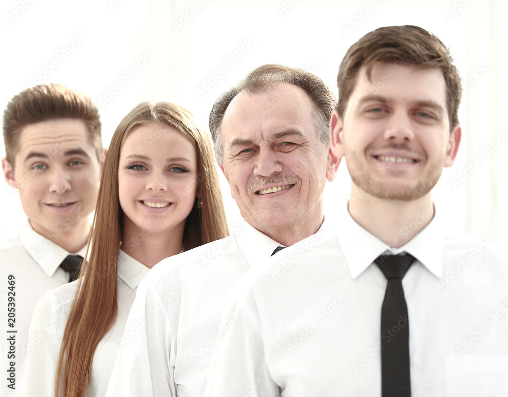 close up.boss and confident business team standing in a row close up.boss and confident business team standing in a row