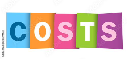 COSTS colourful letters icon