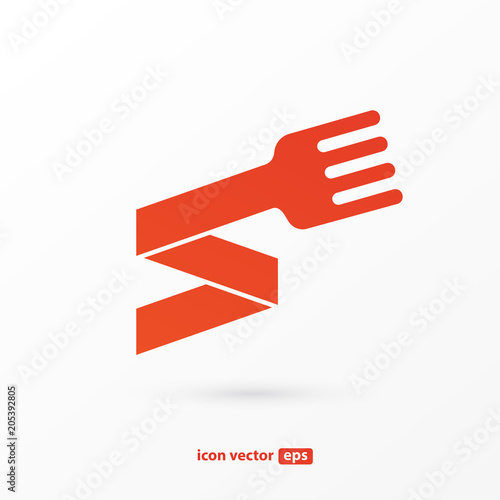 Business food and drink concept. Vector cutlery illustration