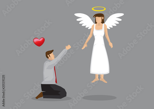 Begging for Love Vector Illustration