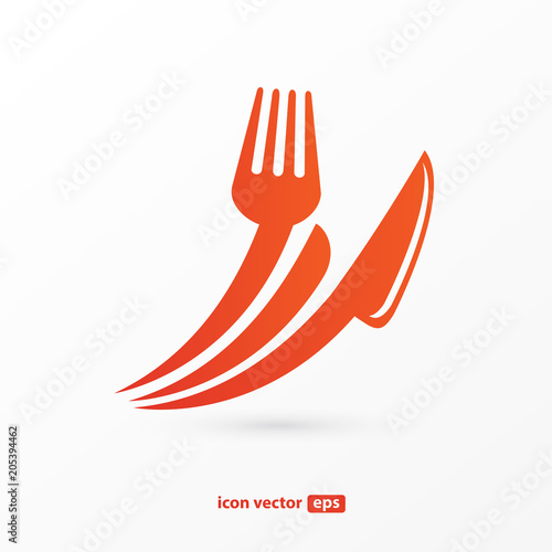 Business food and drink concept. Vector cutlery illustration