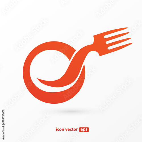 Business food and drink concept. Vector cutlery illustration