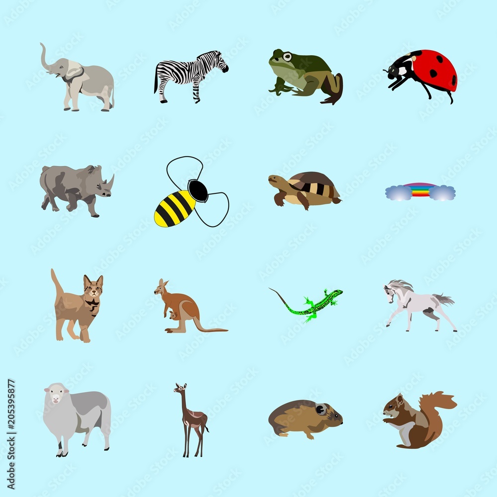 Fototapeta premium animals icons set