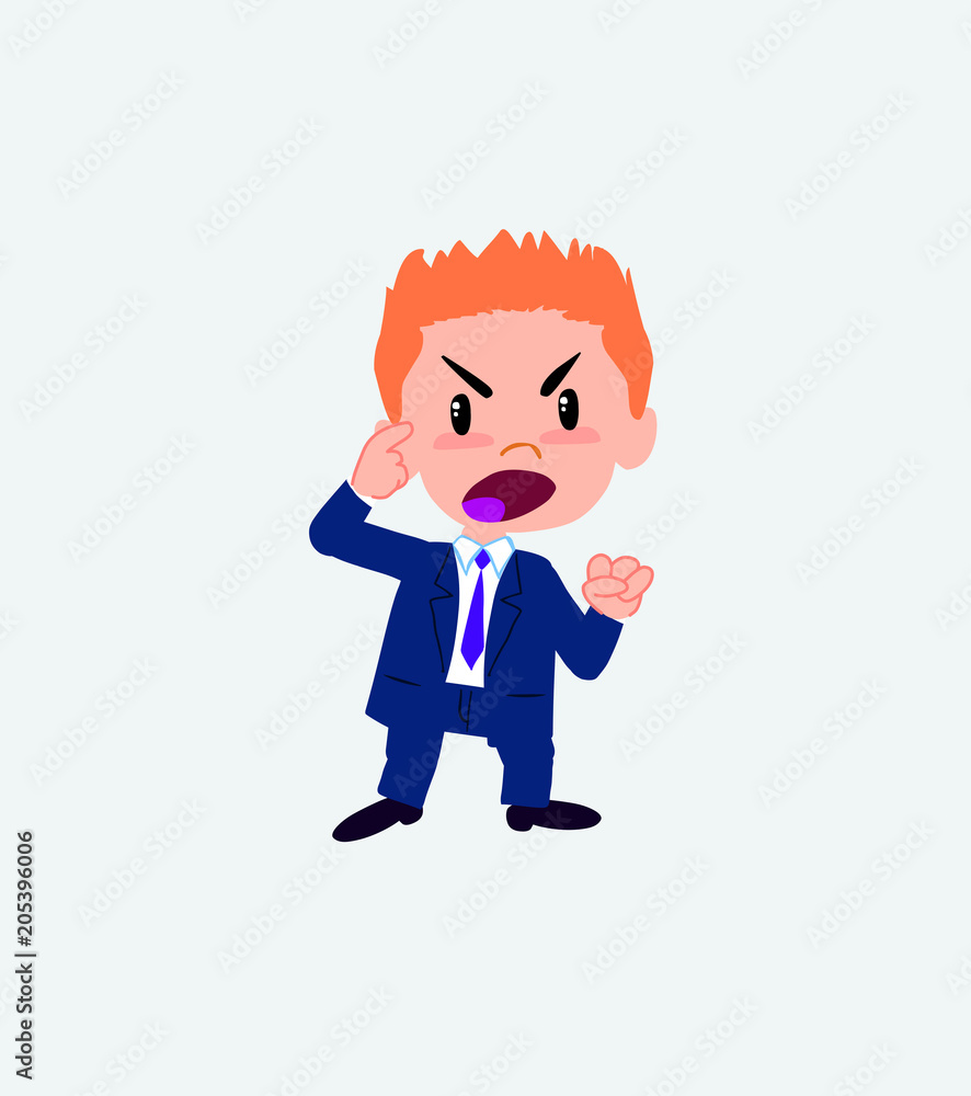 Businessman screams angry in aggressive attitude. Businessman screams angry in aggressive attitude.