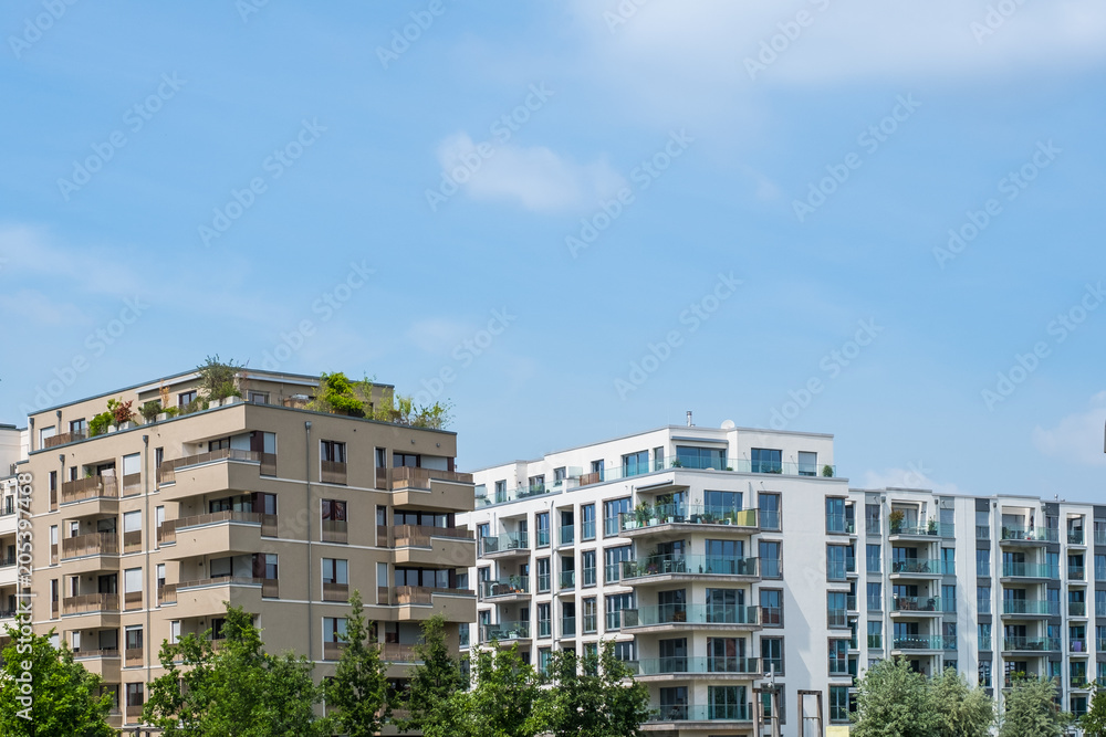 apartment building facade -  real estate exterior - modern architecture