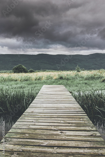 footpath bridge over the river