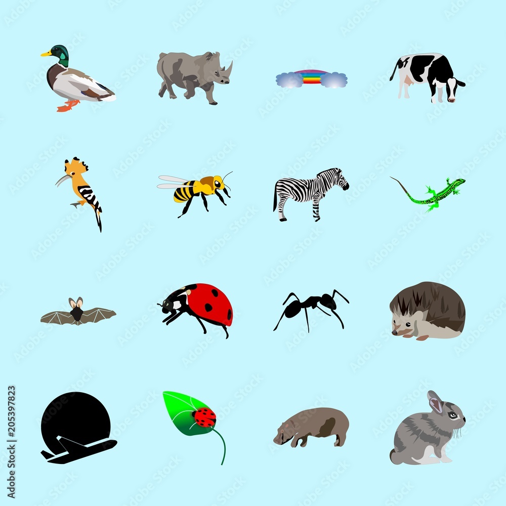 Fototapeta premium animals icons set