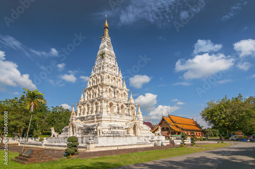 Pagoda or chedi, Wat Chedi Liam restored Wiang Kum Kam settlement, Chiang Mai, Northern Thailand.