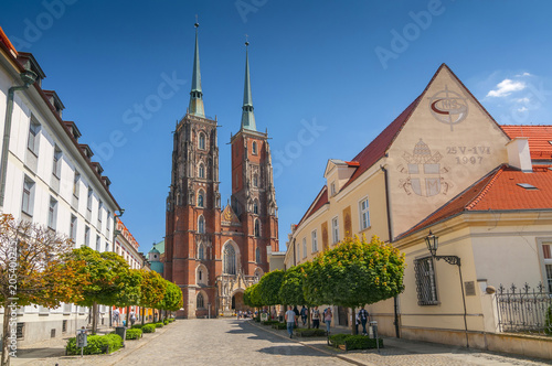 Wroclaw Cathedral of St. John the Baptist, Cathedral Island, Ostrow Tumski, Poland.