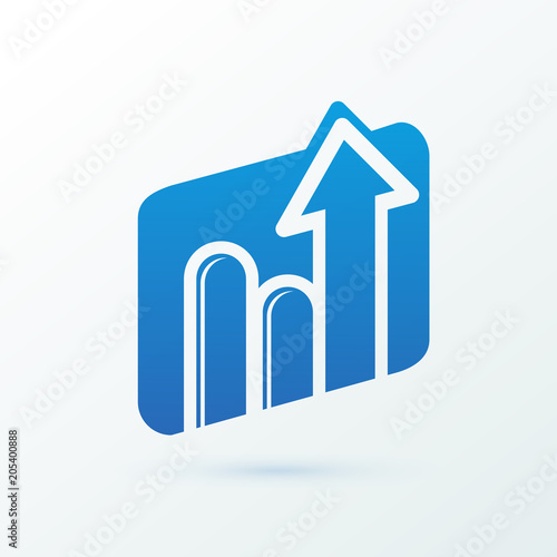 Illustration of business logotype bidding and auction.