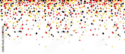 Konfetti Banner Trikolore National Farben schwarz, rot, gold, gelb
