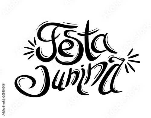 June party. Festa junina lettering