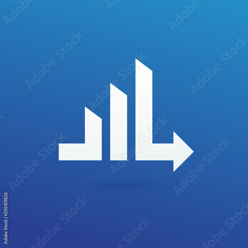 Illustration of business logotype bidding and auction.