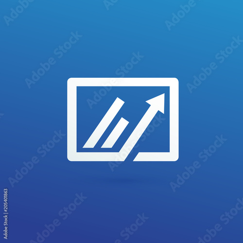 Illustration of business logotype bidding and auction.