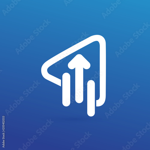 Illustration of business logotype bidding and economic.