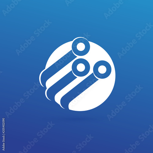 Illustration of business logotype bidding and economic.
