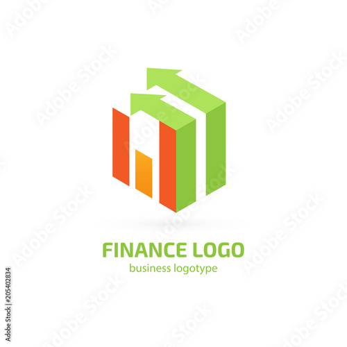 Illustration of business logotype bidding and auction.
