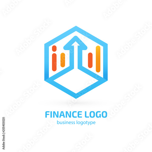 Illustration of business logotype bidding and auction.