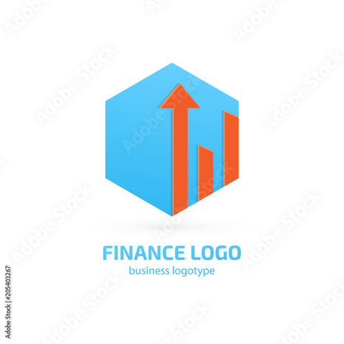 Illustration of business logotype bidding and auction.