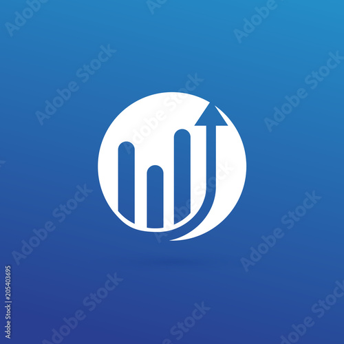 Illustration of business logotype bidding and auction.