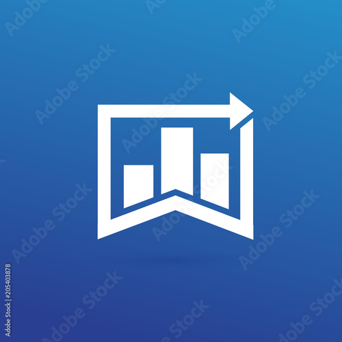 Illustration of business logotype bidding and auction.