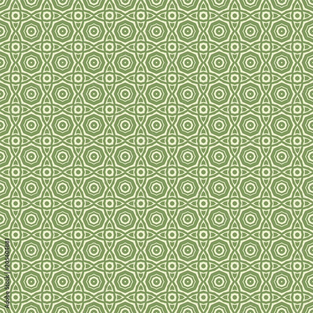Green Geometric pattern in repeat. Fabric print. Seamless background, mosaic ornament, ethnic style. Green Geometric pattern in repeat. Fabric print. Seamless background, mosaic ornament, ethnic style.