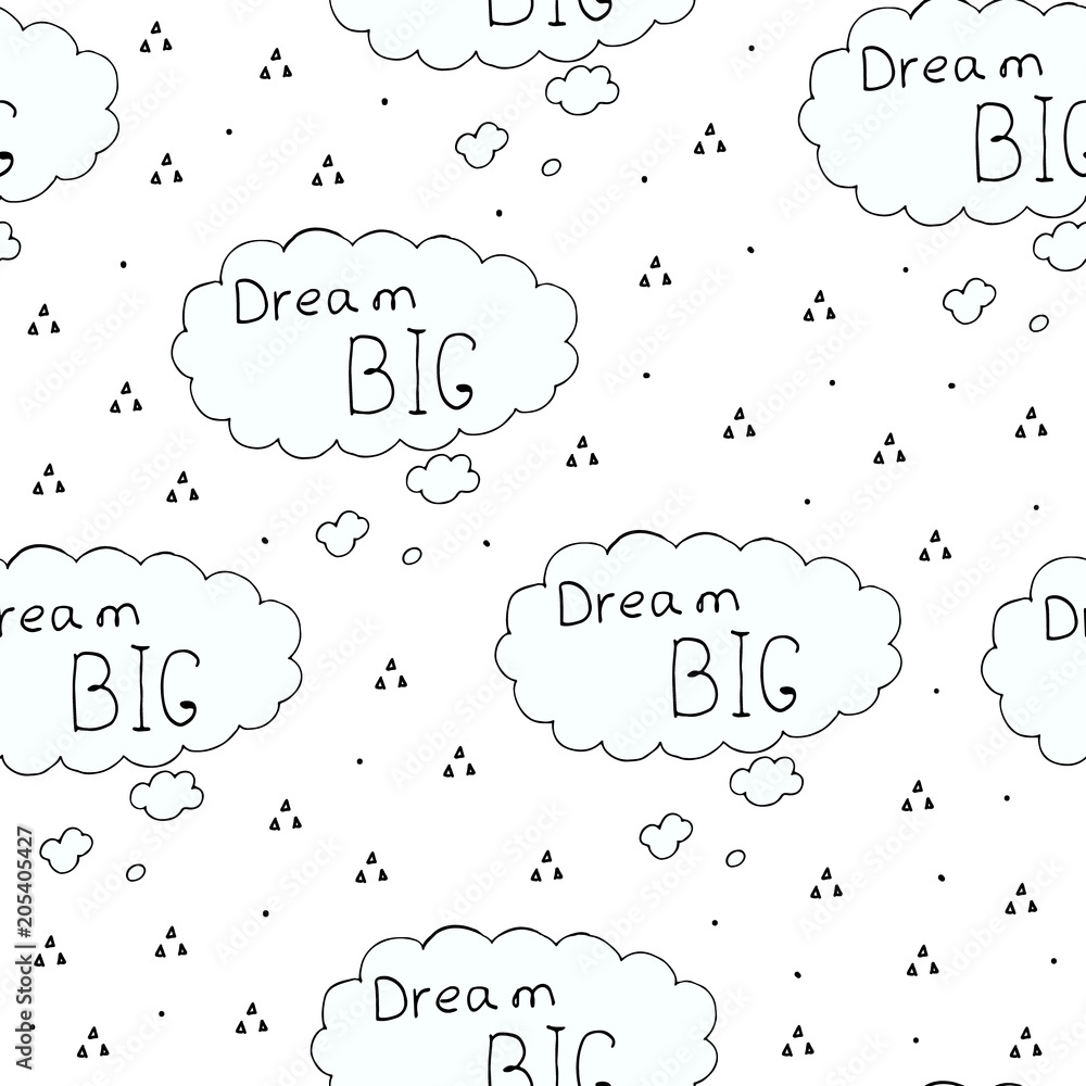 seamless clouds and stars pattern vector illustration seamless clouds and stars pattern vector illustration
