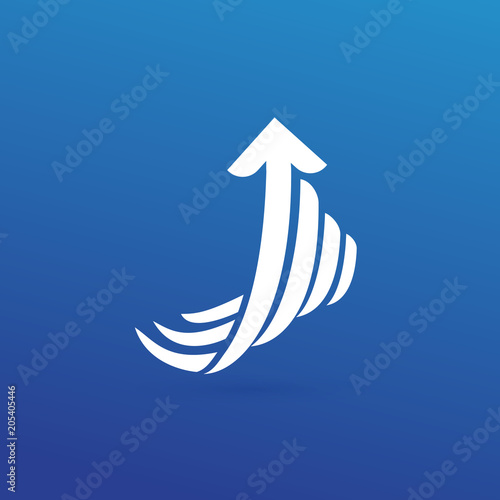Illustration of business logotype bidding and auction.